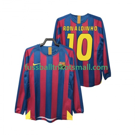 Fußballtrikots FC Barcelona RONALDINHO 10 2006 Retro 2005 Langarm Heimtrikotsatz kaufen